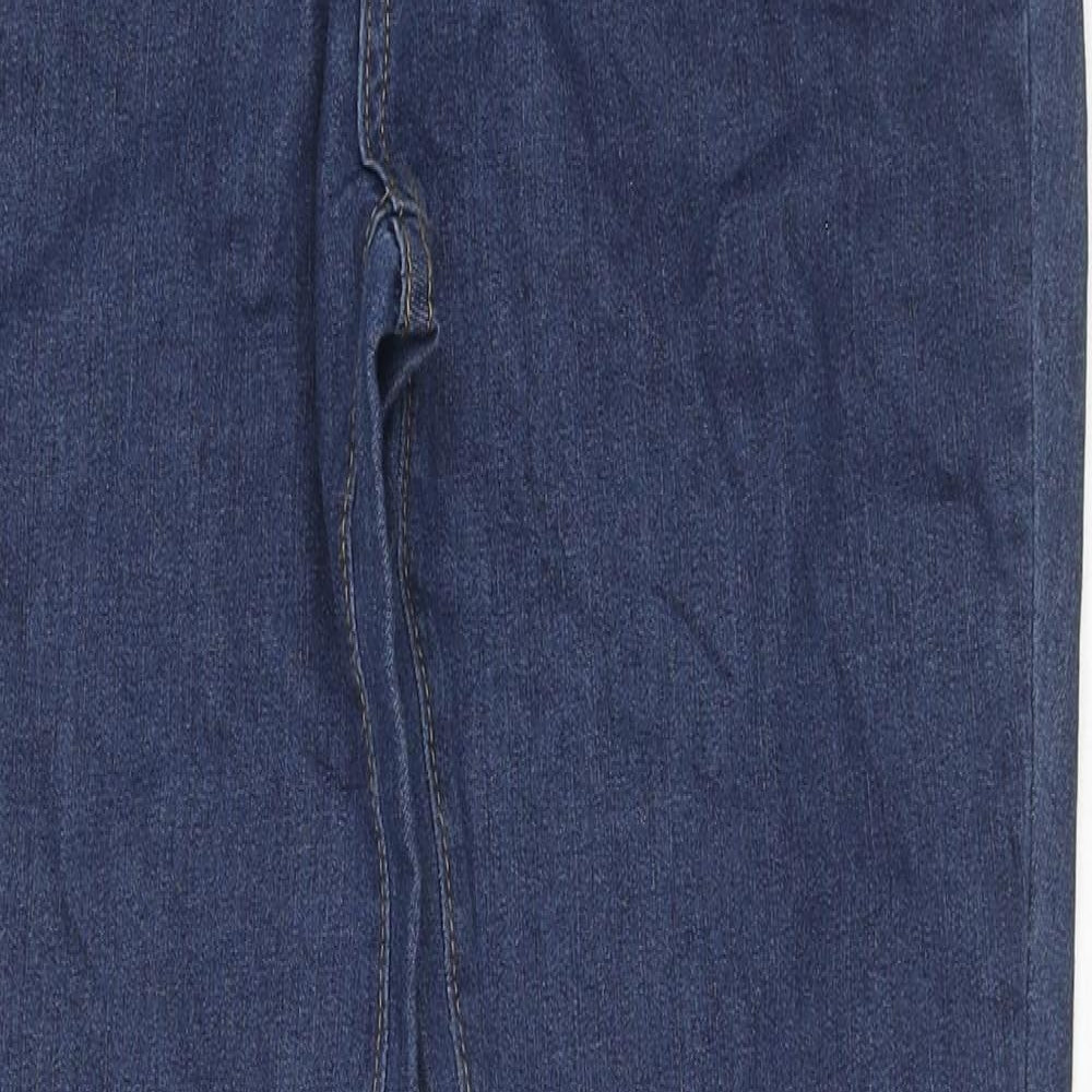 Jeans Womens Blue Cotton Flared Jeans Size L L30 in Regular Zip