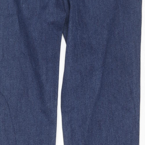 Jeans Womens Blue Cotton Flared Jeans Size L L30 in Regular Zip