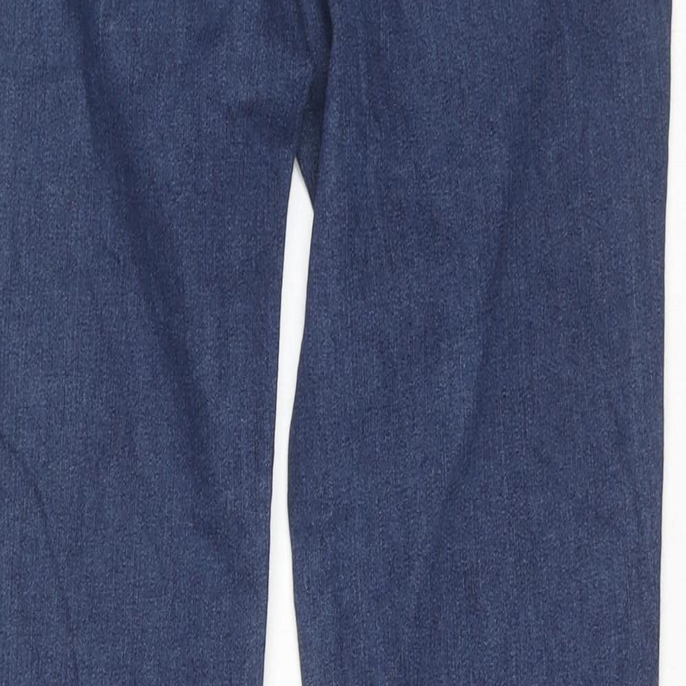 Jeans Womens Blue Cotton Flared Jeans Size L L30 in Regular Zip