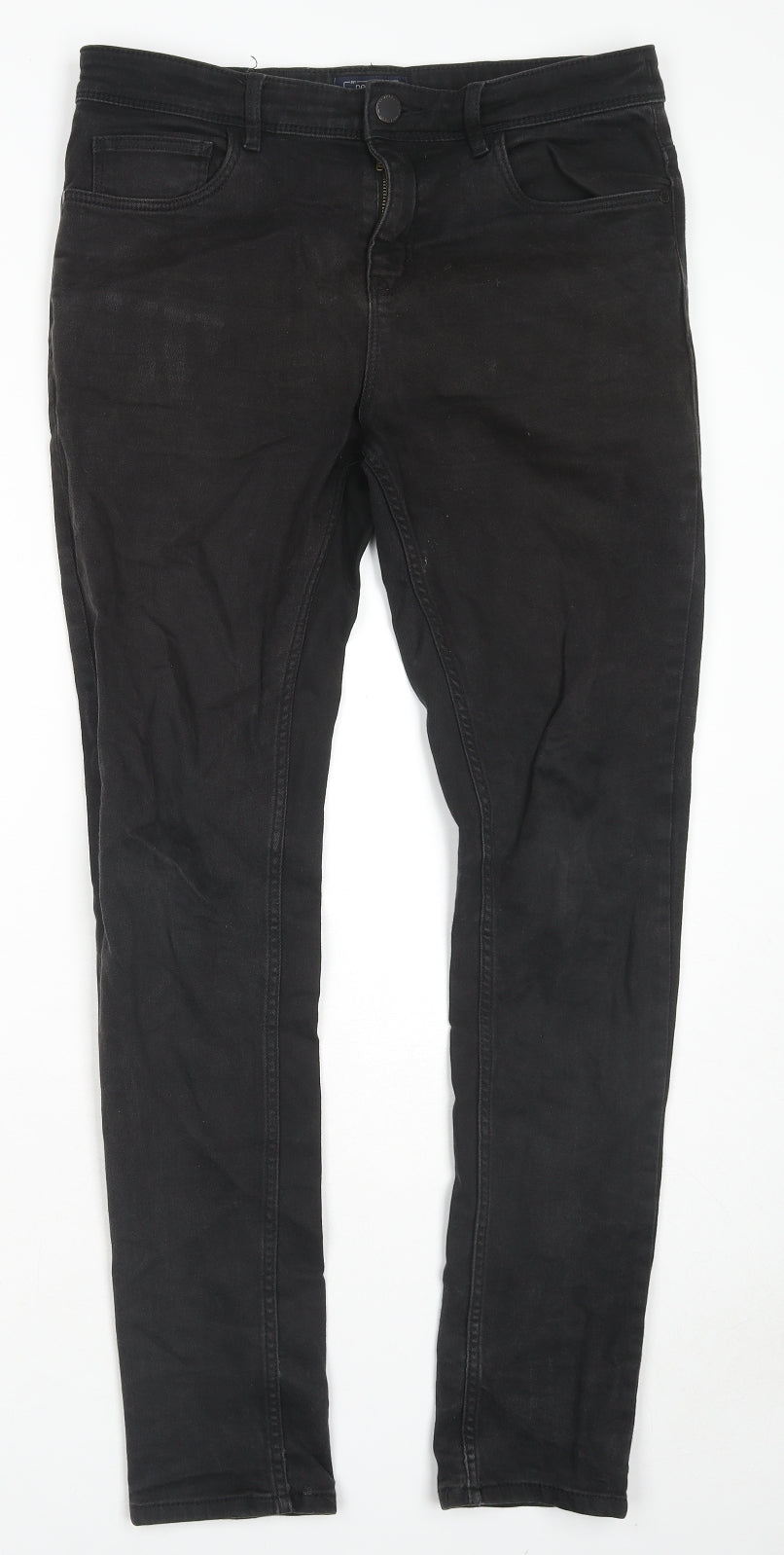 NEXT Boys Black Cotton Skinny Jeans Size 16 Years L30 in Regular Zip