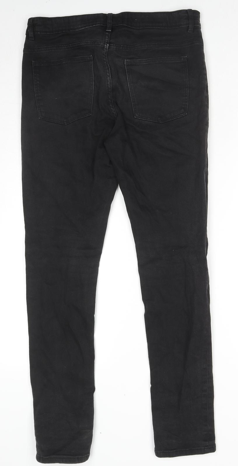 NEXT Boys Black Cotton Skinny Jeans Size 16 Years L30 in Regular Zip