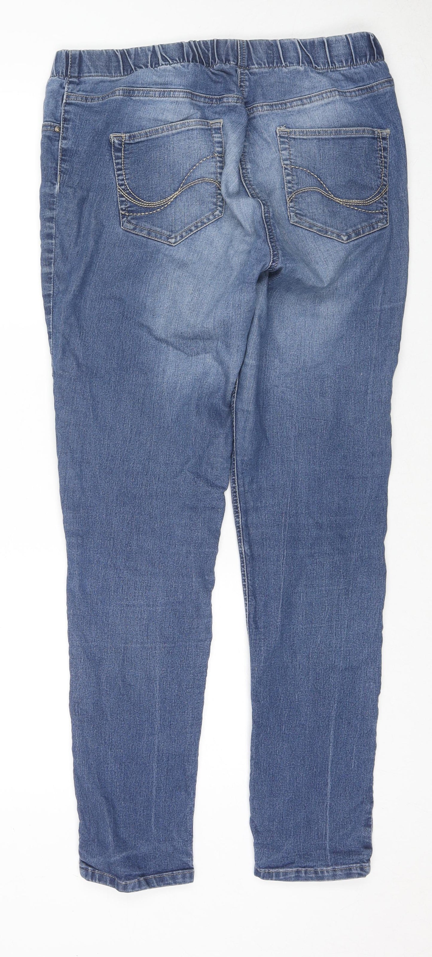 TU Womens Blue Cotton Jegging Jeans Size 16 L30 in Regular