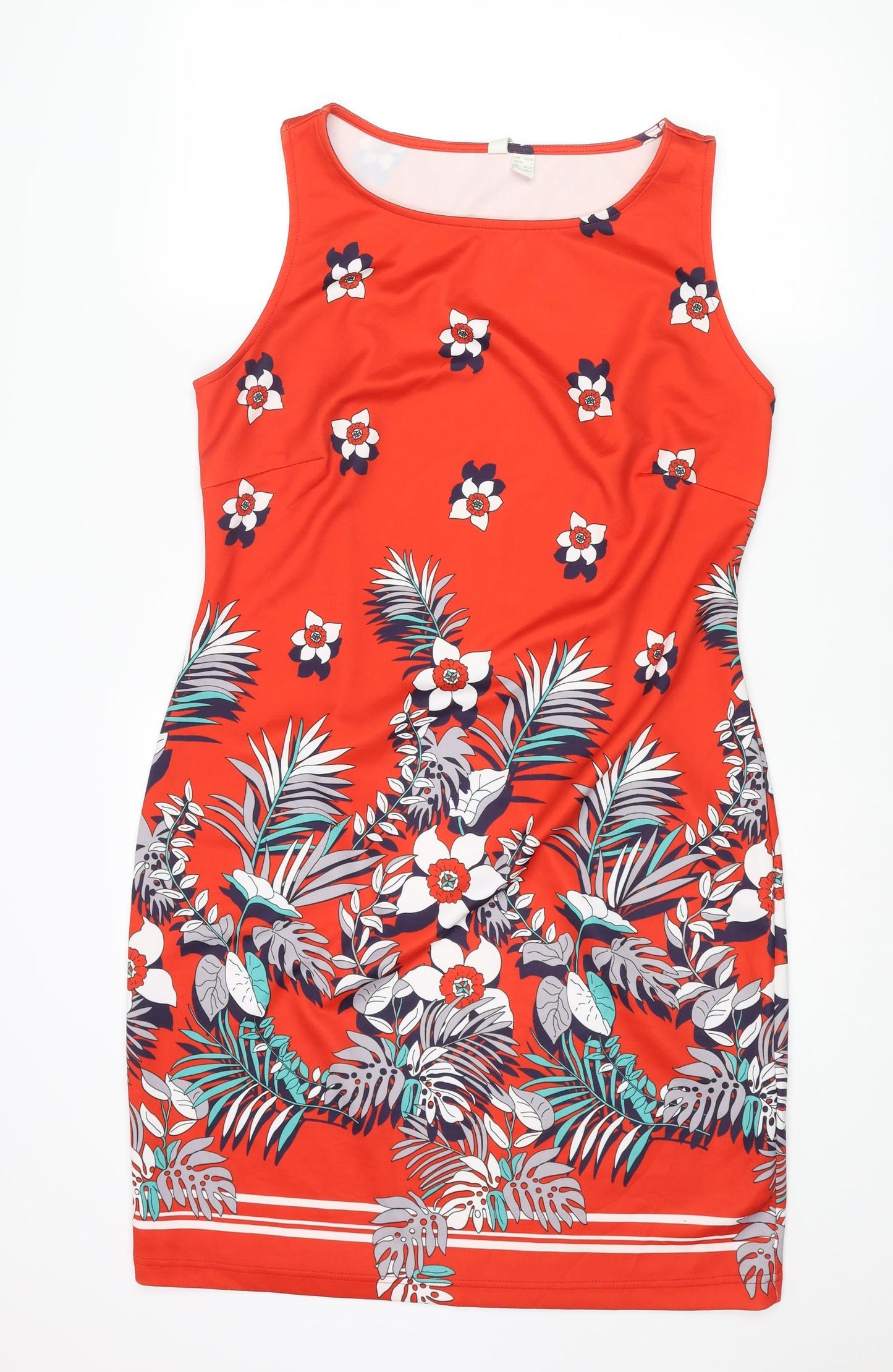 Body Flirt Womens Multicoloured Floral Polyester Bodycon Size L Round Neck Pullover