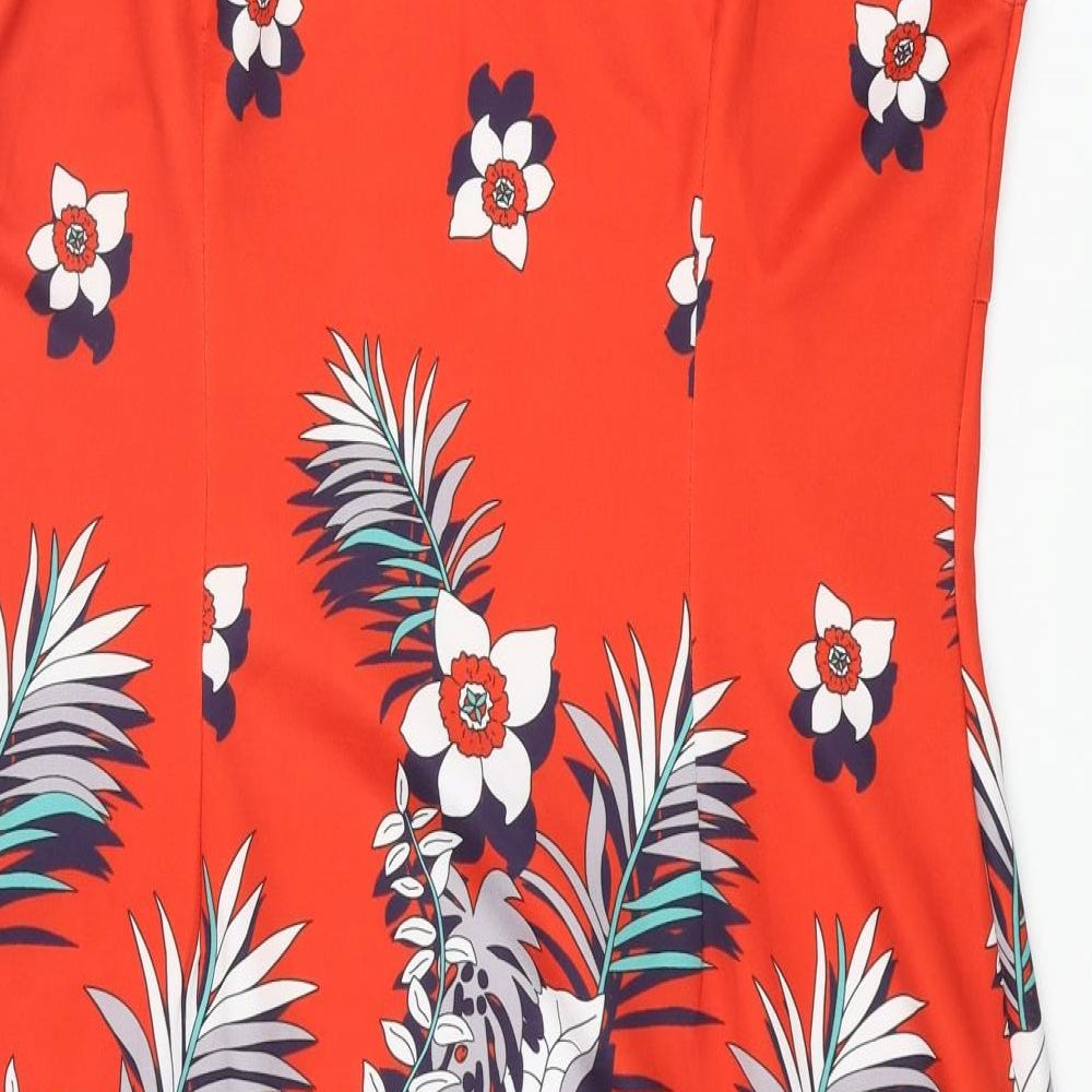 Body Flirt Womens Multicoloured Floral Polyester Bodycon Size L Round Neck Pullover