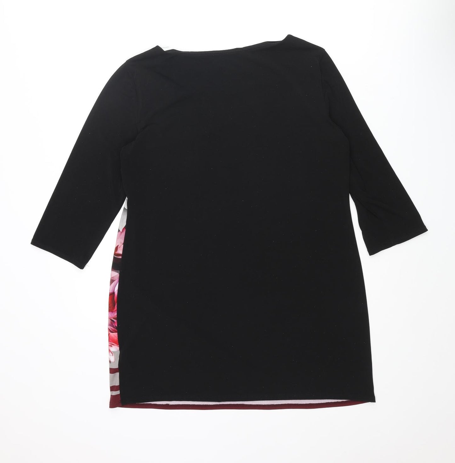 Wallis Womens Black Polyester Mini Size M Round Neck Pullover - Floral Print