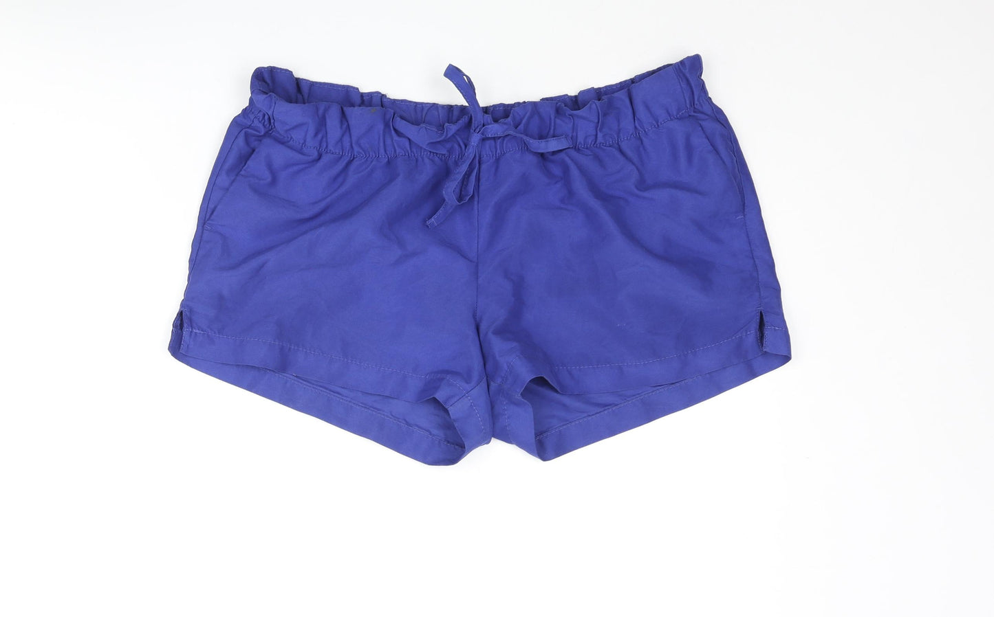ESMARA Womens Blue Polyester Basic Shorts Size 12 Regular Drawstring - Size 12-14