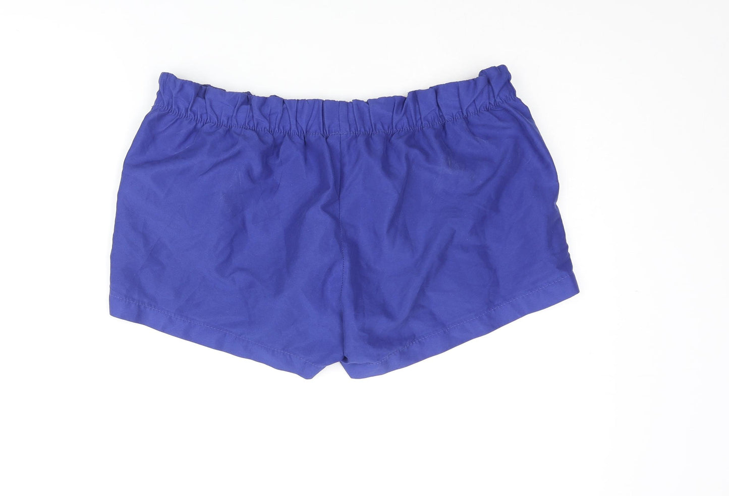 ESMARA Womens Blue Polyester Basic Shorts Size 12 Regular Drawstring - Size 12-14