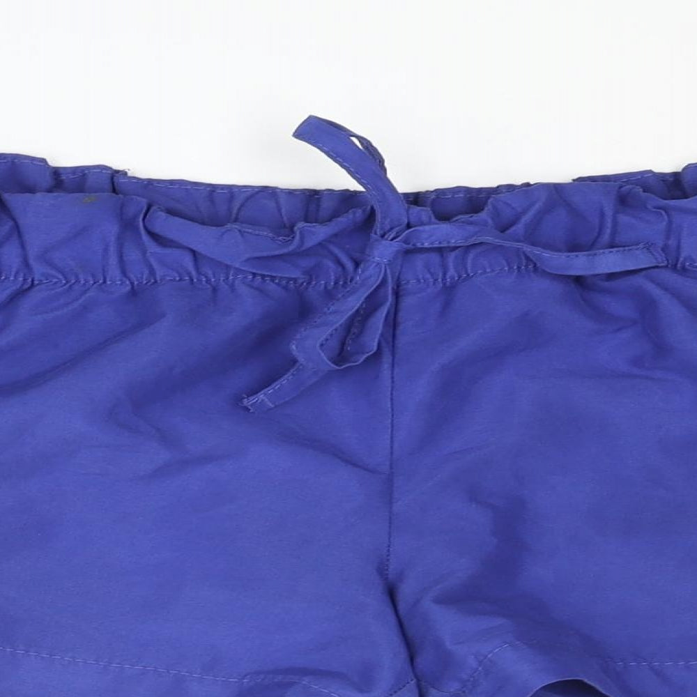 ESMARA Womens Blue Polyester Basic Shorts Size 12 Regular Drawstring - Size 12-14