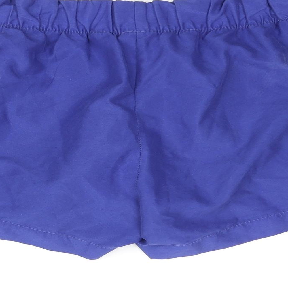 ESMARA Womens Blue Polyester Basic Shorts Size 12 Regular Drawstring - Size 12-14