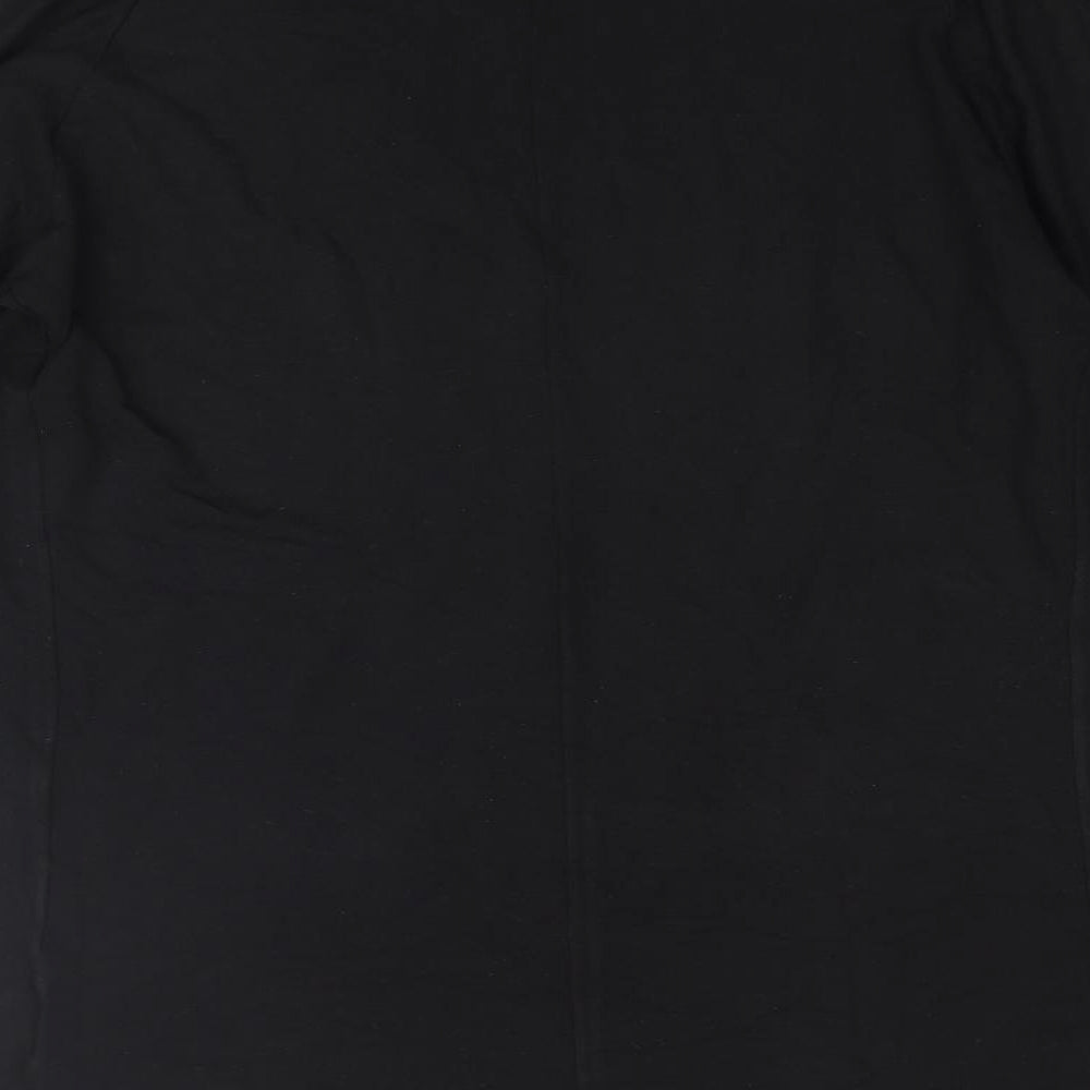 Uniqlo Mens Black Viscose T-Shirt Size XL Crew Neck