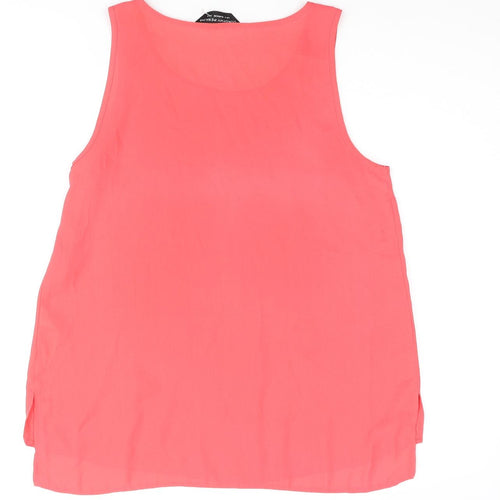 Dorothy Perkins Womens Pink Polyester Camisole Blouse Size 8 Scoop Neck