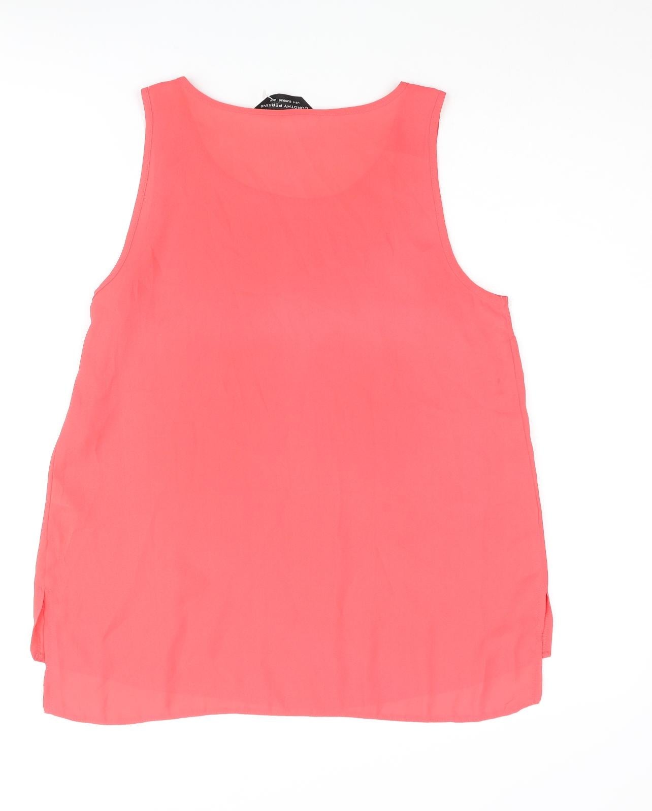 Dorothy Perkins Womens Pink Polyester Camisole Blouse Size 8 Scoop Neck