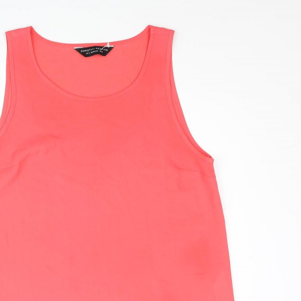 Dorothy Perkins Womens Pink Polyester Camisole Blouse Size 8 Scoop Neck