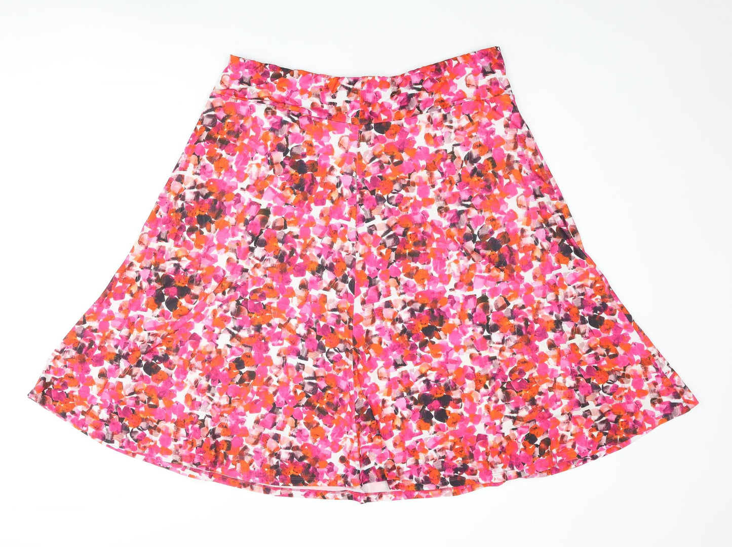 David Neiper Womens Multicoloured Geometric Polyester Flare Skirt Size 18