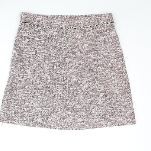Dorothy Perkins Womens Multicoloured Polyester A-Line Skirt Size 8 Zip