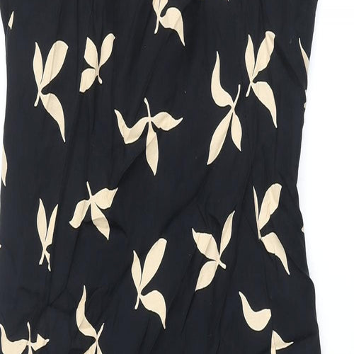 Michael H Womens Black Geometric Polyester Pencil Dress Size 10 Round Neck Zip