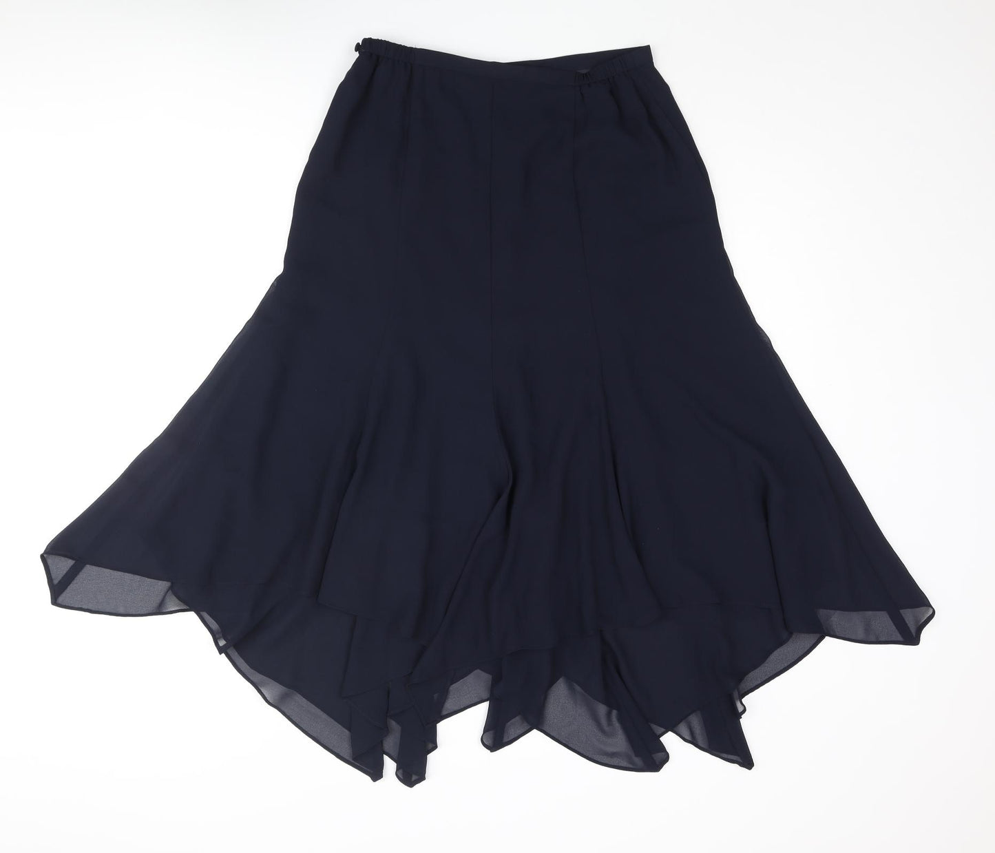 Jacques Vert Womens Blue Polyester Trumpet Skirt Size 28 in Zip
