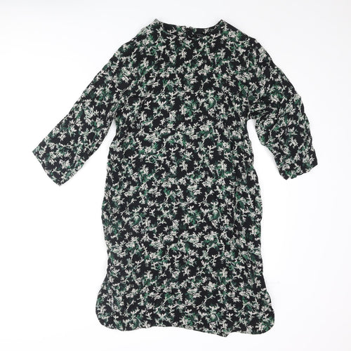& Other Stories Womens Multicoloured Geometric Viscose Shift Size 8 Round Neck Zip
