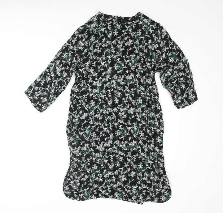 & Other Stories Womens Multicoloured Geometric Viscose Shift Size 8 Round Neck Zip