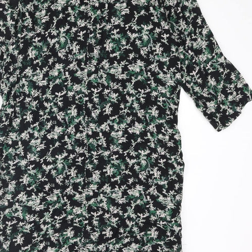 & Other Stories Womens Multicoloured Geometric Viscose Shift Size 8 Round Neck Zip