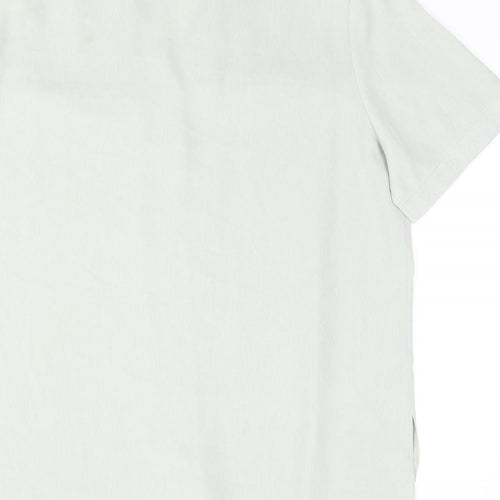 Berkertex Womens Green Polyester Basic Button-Up Size 16 Collared - Embroidered