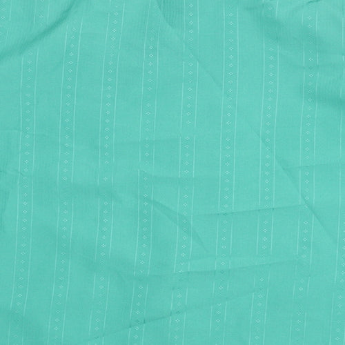 C&A Womens Green Polyester Basic Button-Up Size 16 Collared