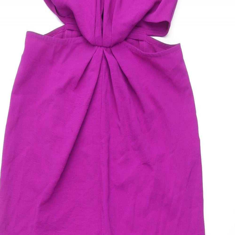 Zara Womens Purple Polyester Jumpsuit One-Piece Size M L29 in Zip - Cut Out