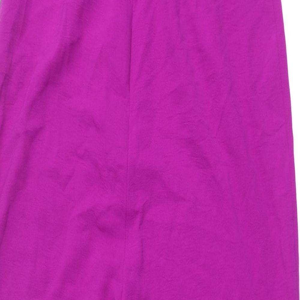 Zara Womens Purple Polyester Jumpsuit One-Piece Size M L29 in Zip - Cut Out