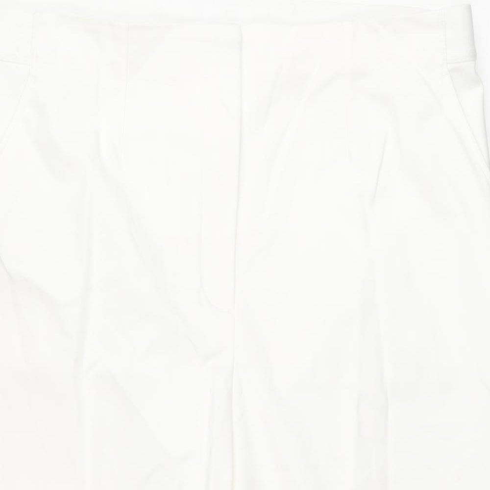 Marks and Womens White Cotton Capri Trousers Size 22 L21 in Regular