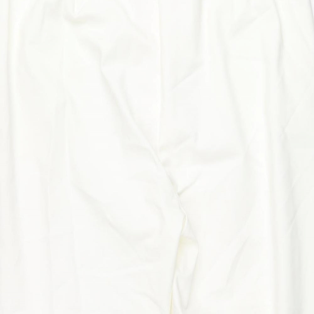 Marks and Womens White Cotton Capri Trousers Size 22 L21 in Regular