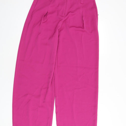 VERO MODA Womens Purple Polyester Trousers Size 8 L28 in Regular Zip