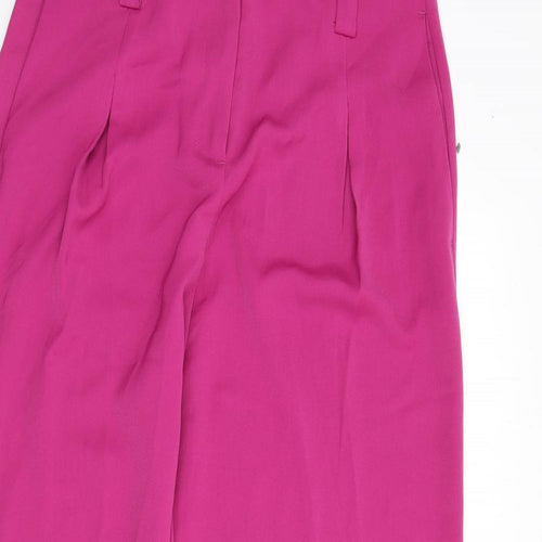VERO MODA Womens Purple Polyester Trousers Size 8 L28 in Regular Zip