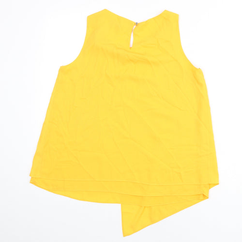 Roman Womens Orange Polyester Basic Tank Size 10 Round Neck - Asymmetric