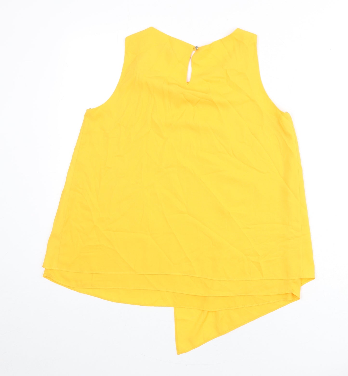 Roman Womens Orange Polyester Basic Tank Size 10 Round Neck - Asymmetric