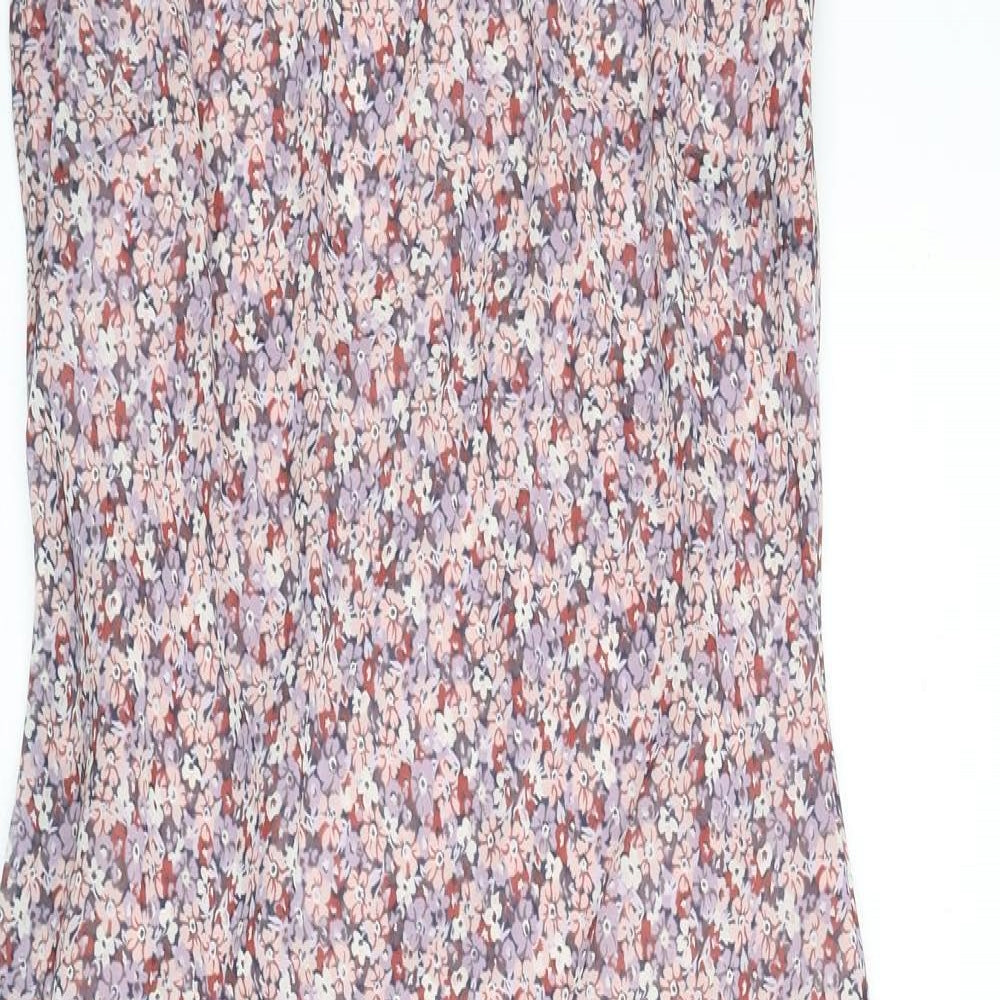 Laura Ashley Womens Multicoloured Floral Polyester A-Line Size 12 Boat Neck Pullover