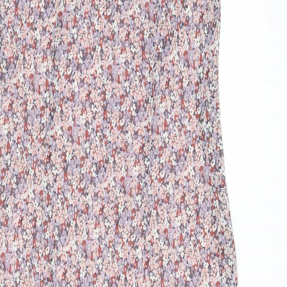 Laura Ashley Womens Multicoloured Floral Polyester A-Line Size 12 Boat Neck Pullover