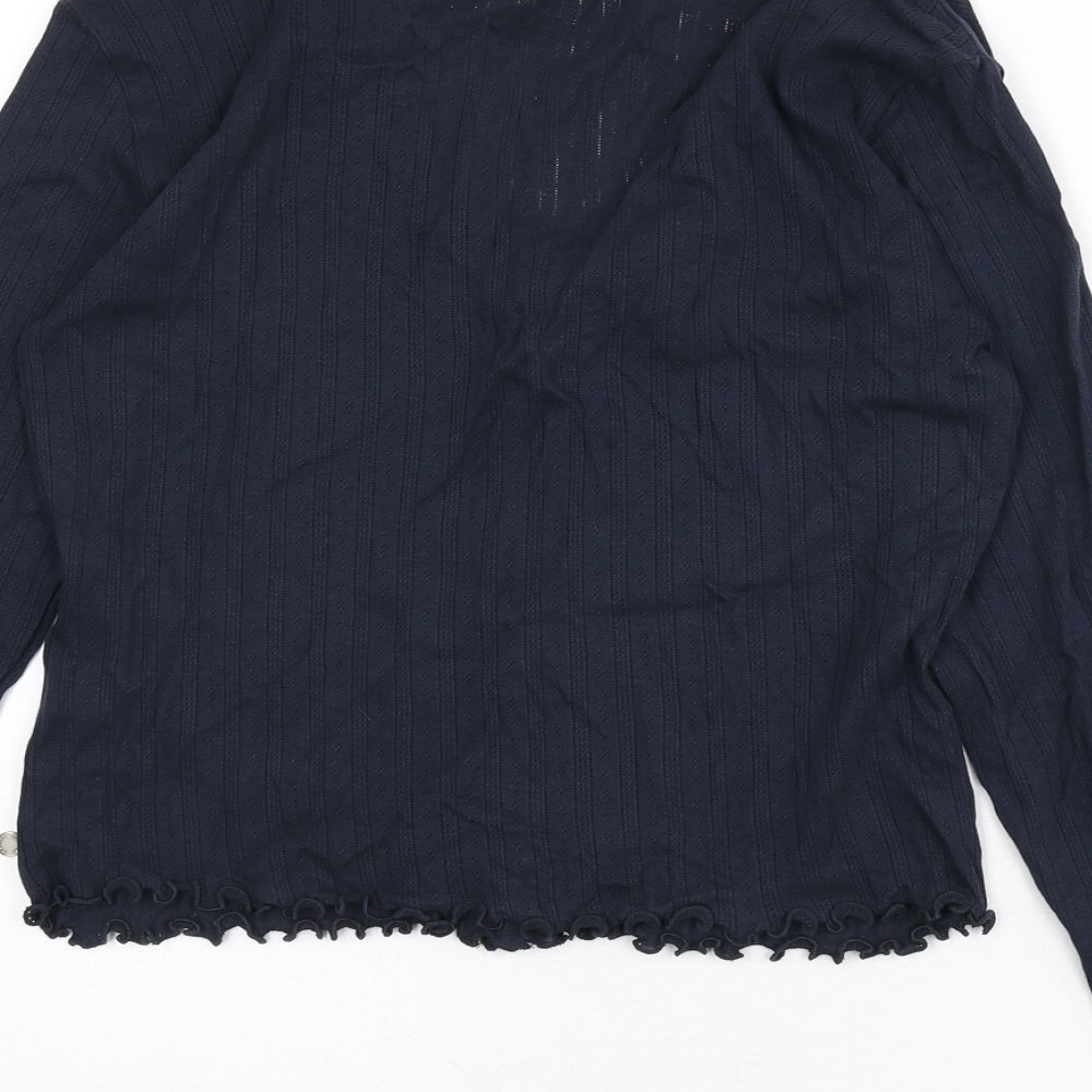 Laura Ashley Womens Blue Geometric 100% Cotton Top Pyjama Top Size 10 Button