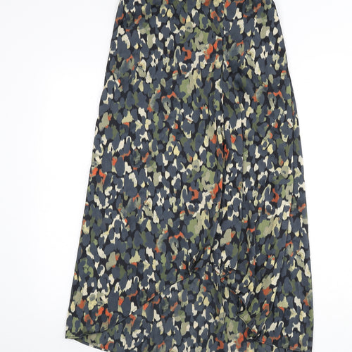 Trend Womens Multicoloured Geometric Polyester A-Line Skirt Size 28 in