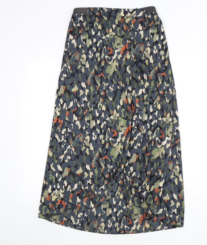 Trend Womens Multicoloured Geometric Polyester A-Line Skirt Size 28 in