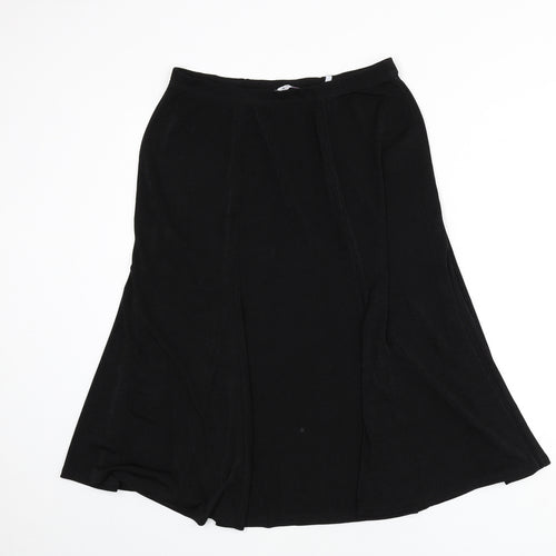 Julipa Womens Black Polyester Flare Skirt Size 14