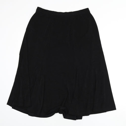Julipa Womens Black Polyester Flare Skirt Size 14