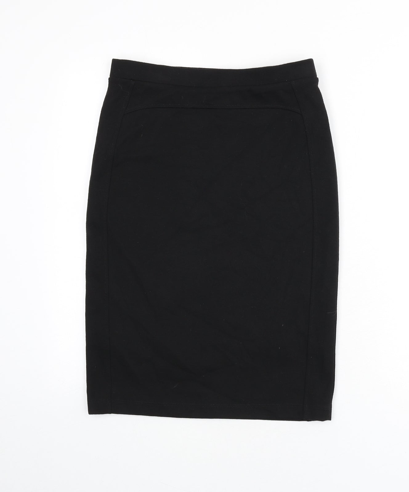 Marks and Spencer Womens Black Polyester Straight & Pencil Skirt Size 10