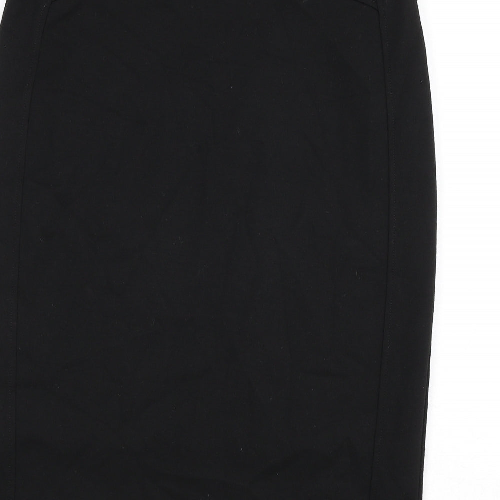 Marks and Spencer Womens Black Polyester Straight & Pencil Skirt Size 10
