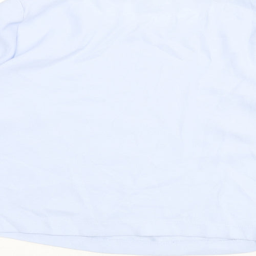 River Island Womens Blue Polyester Basic Blouse Size 6 Round Neck - Zip Sleeves