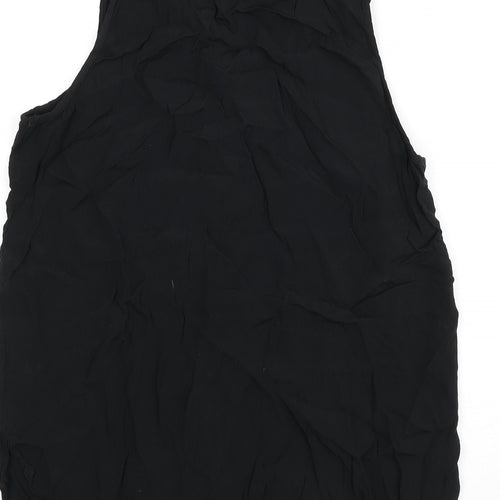 New Look Womens Black Viscose Basic Tank Size 14 V-Neck