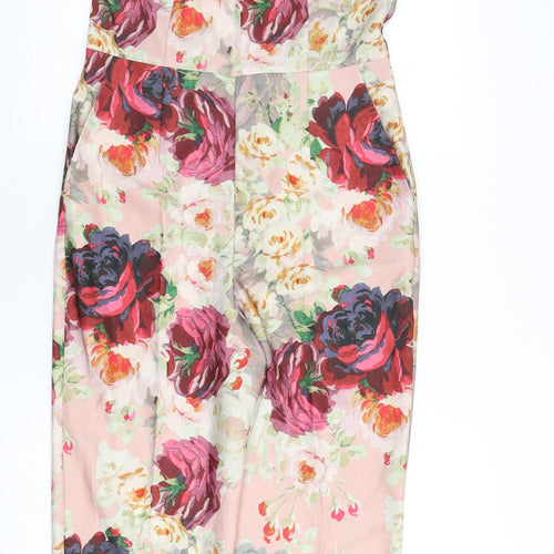 NEXT Womens Multicoloured Floral Polyester Jumpsuit One-Piece Size 10 L27 in Button - Lace Trim