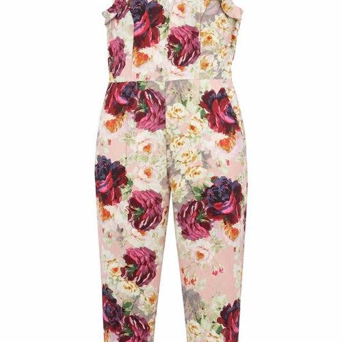 NEXT Womens Multicoloured Floral Polyester Jumpsuit One-Piece Size 10 L27 in Button - Lace Trim