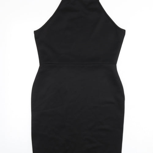 Missguided Womens Black Polyester Bodycon Size 12 Round Neck Pullover