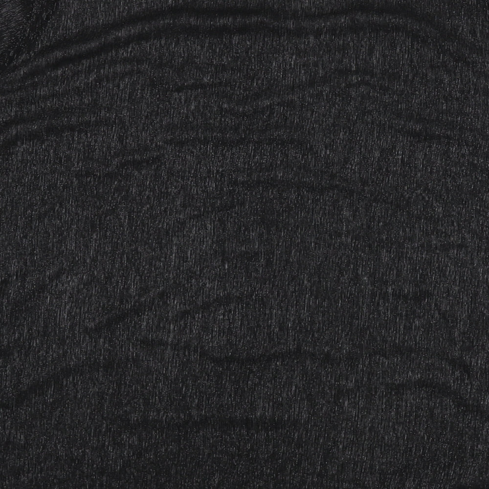 NEXT Womens Black Polyester Basic T-Shirt Size 20 Mock Neck - Sheer