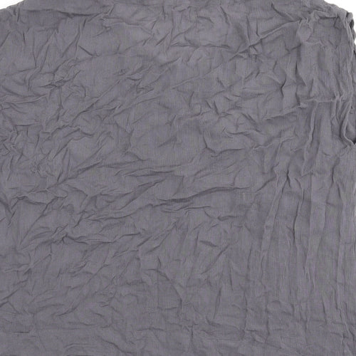 Nomad Womens Grey Viscose Basic Blouse Size 12 V-Neck